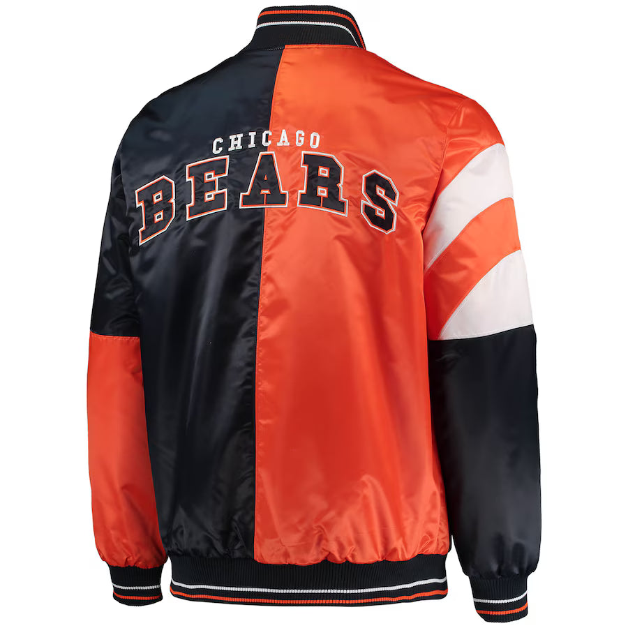 Starter Orange Chicago Bears Leader Varsity Satin Jacket