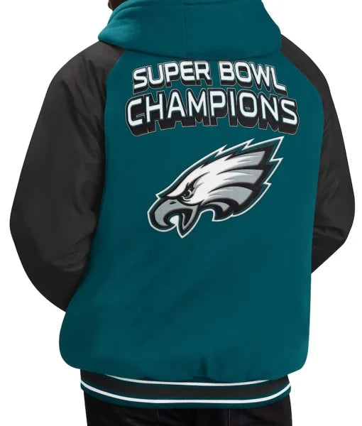 Philadelphia Eagles Defender Green Hoodie Varsity Jacket