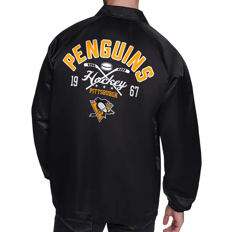 Pittsburgh Penguins Retro Logo Coaches Jacket