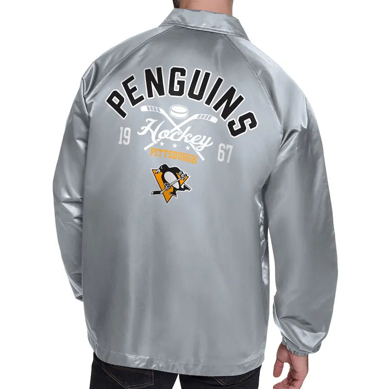 Pittsburgh Penguins Retro Logo Coaches Jacket