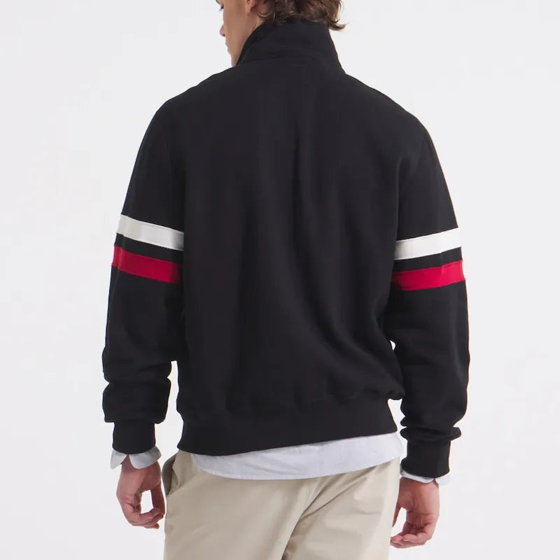 San Francisco 49ers Black Striped Fleece Jacket