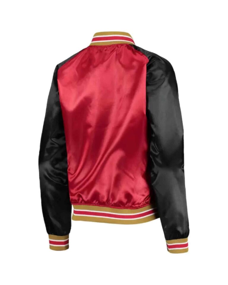 San Francisco 49ers Red Black NFL Satin Jacket