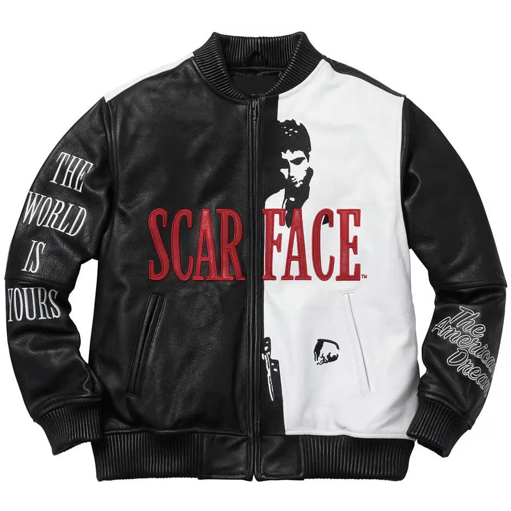 Scarface Tony Montana Bomber Leather Jacket