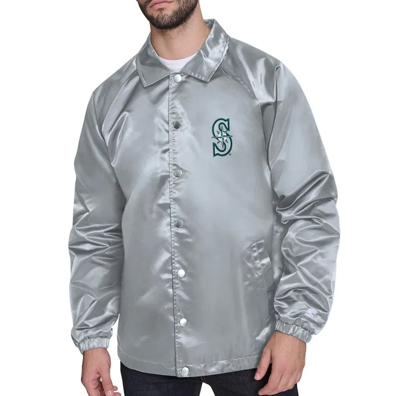 Seattle Mariners Retro Logo Coaches Jacket
