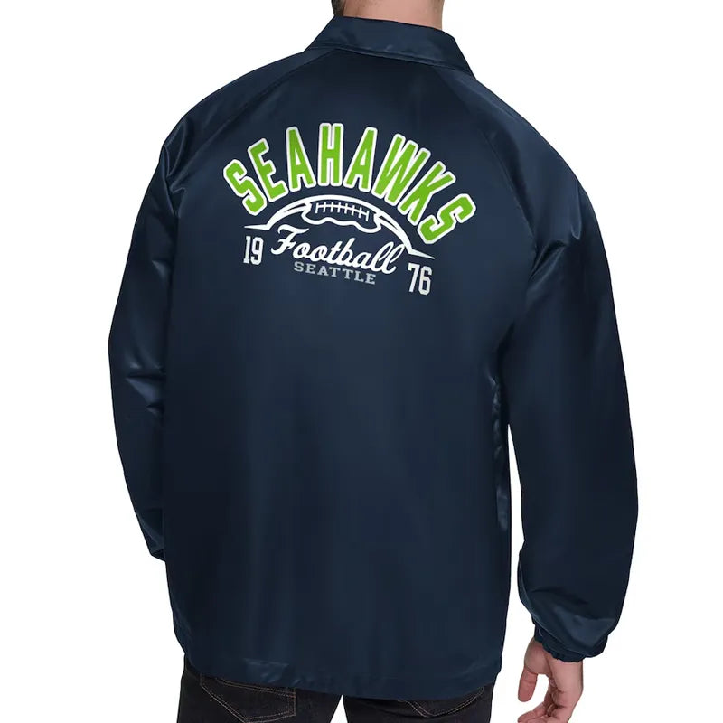 Seattle Seahawks Retro Logo Coaches Jacket