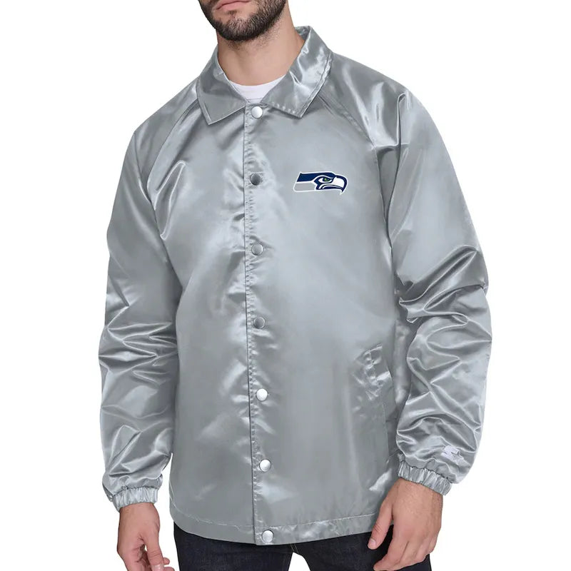 Seattle Seahawks Retro Logo Coaches Jacket