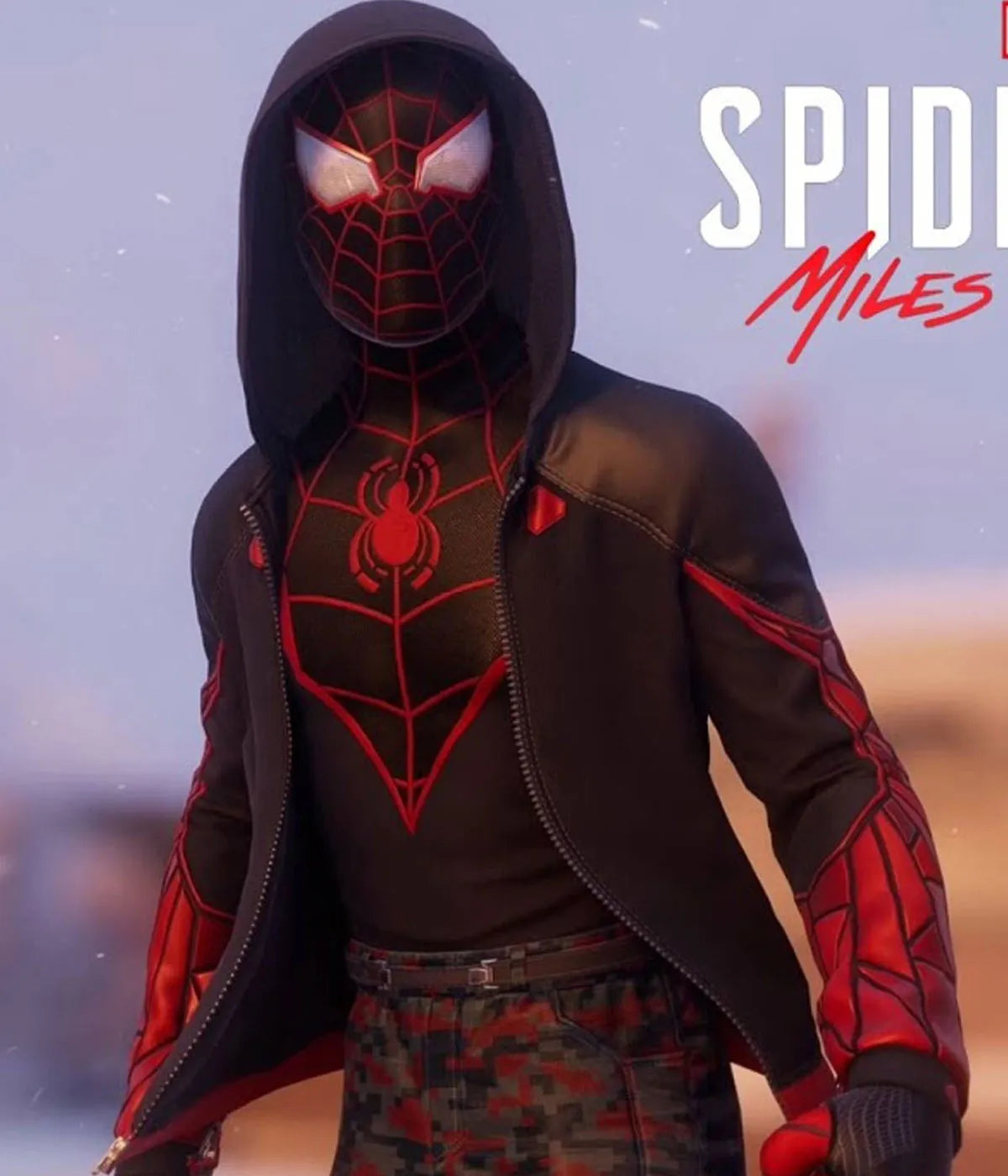 Spider-Man Miles Morales The End Leather Hoodie