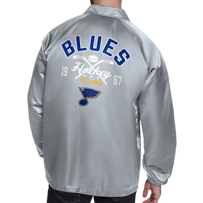 St. Louis Blues Retro Logo Coaches Jacket