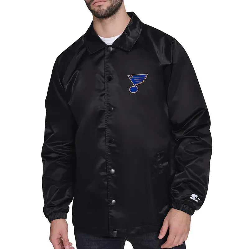St. Louis Blues Retro Logo Coaches Jacket