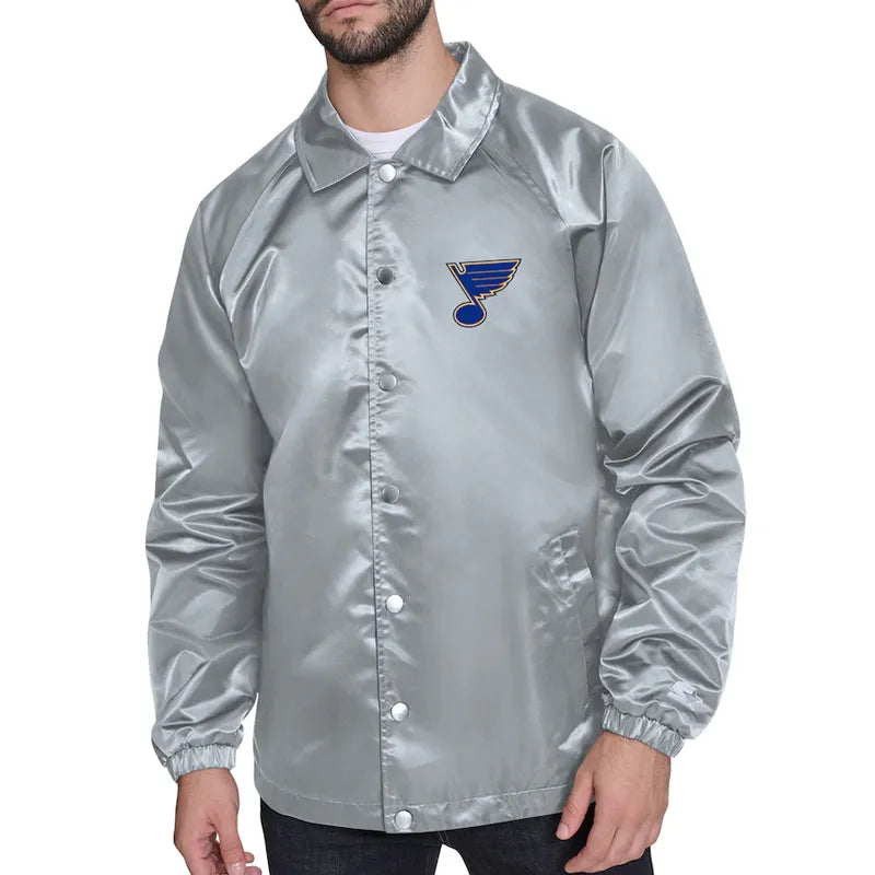 St. Louis Blues Retro Logo Coaches Jacket