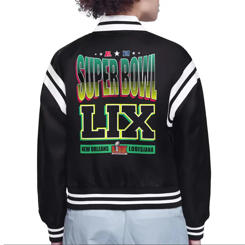 Super Bowl LIX Varsity Satin Jacket