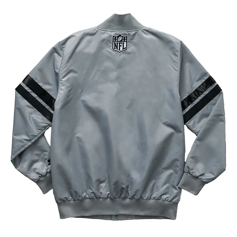 Super Bowl LIX Gray Varsity Satin Jacket