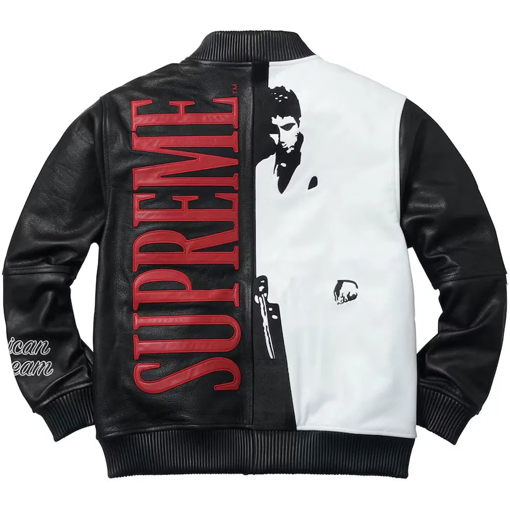 Scarface Tony Montana Bomber Leather Jacket