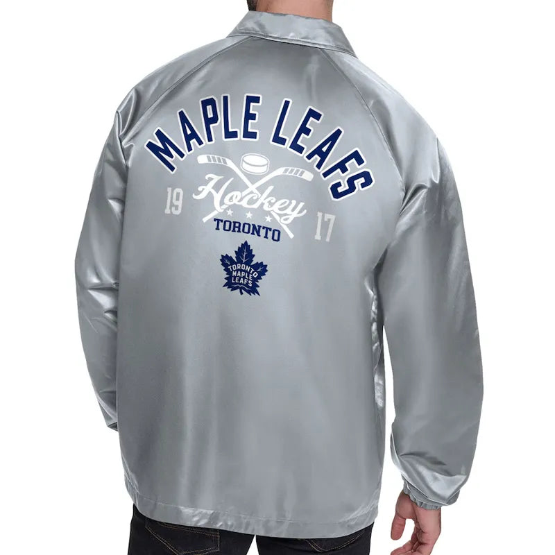 Toronto Maple Leafs Retro Logo Coaches Jacket