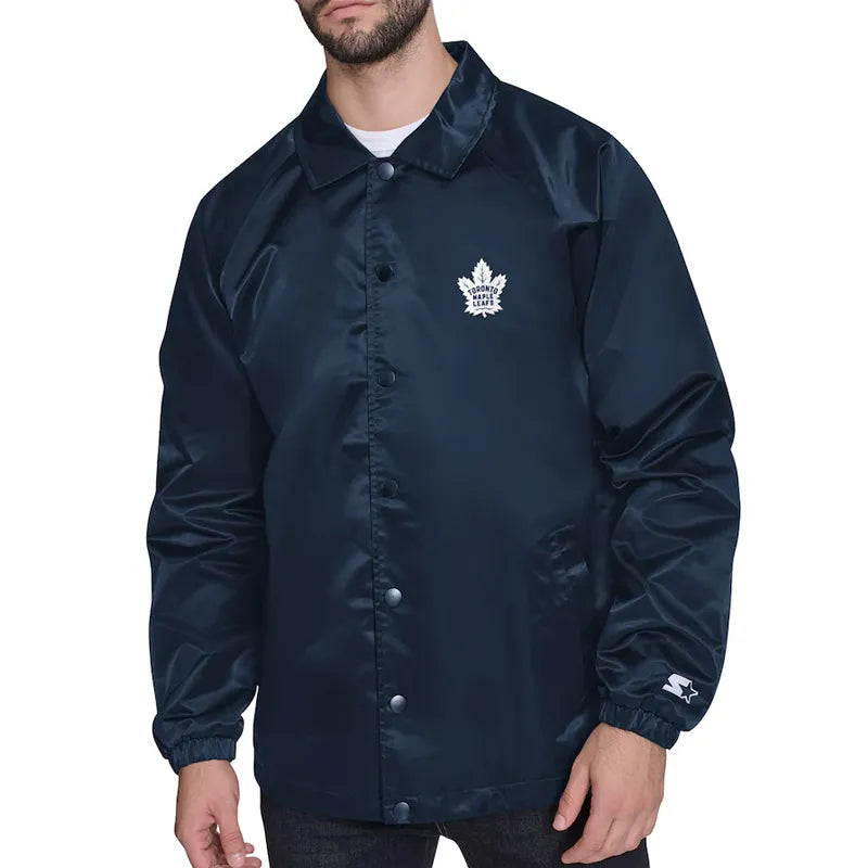 Toronto Maple Leafs Retro Logo Coaches Jacket