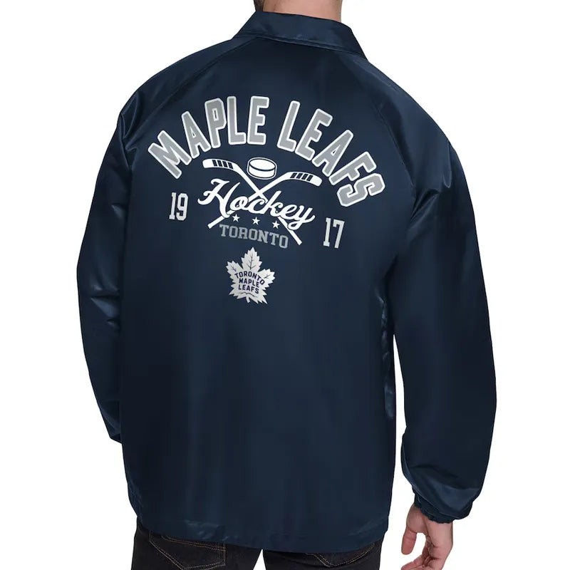 Toronto Maple Leafs Retro Logo Coaches Jacket