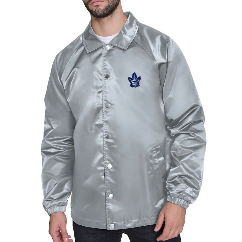 Toronto Maple Leafs Retro Logo Coaches Jacket
