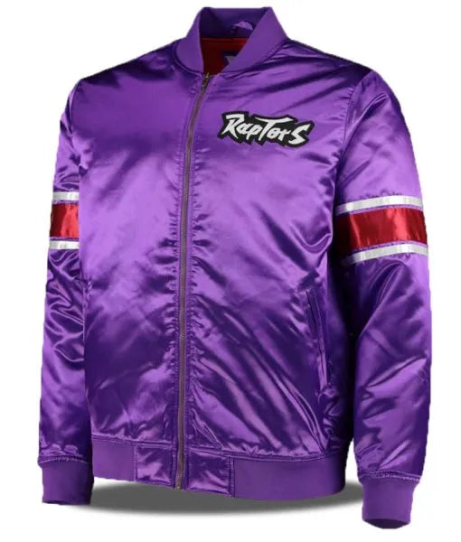 NBA Toronto Raptors Purple Satin Jacket