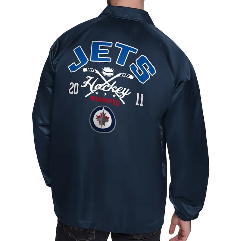 Winnipeg Jets Retro Logo Coaches Jacket