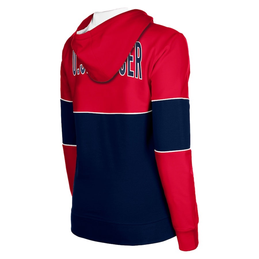 5th & Ocean by New Era Navy USWNT Active Stretch Fleece Hoodie Jacket